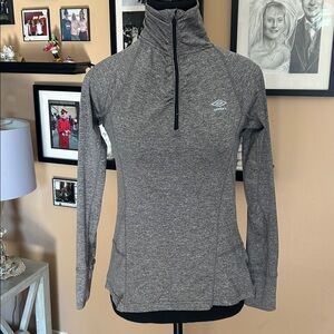 Umbro Gray Quarter-Zip Pullover